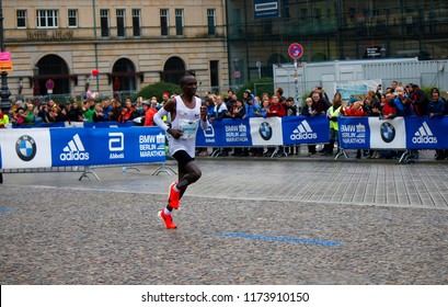 SEPTEMBER 24, 2017 - BERLIN: Eliud Kipchoge - Berlin Marathon.