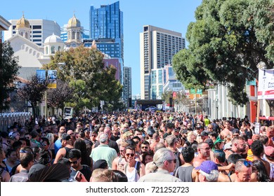 September 25, 2016 - San Francisco, California: Over 100,000 people attend the annual Folsom Street Fair. It is an annual event celebrating leather, BDSM, eroticism, nakedness, and  fetish lovers.