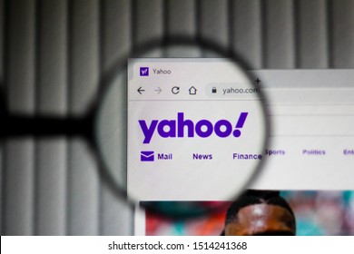 September 25, 2019, Brazil. In this illustration the homepage of the Yahoo website is displayed on the computer screen.