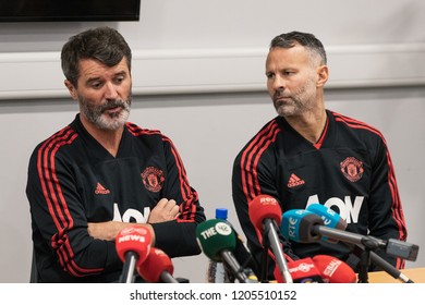 September 25th, 2018, Cork, Ireland - Roy Keane And Ryan Giggs At The Pre-match Press Conference At Pairc Ui Chaoimh, For The Liam Miller Tribute Match.