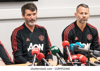 September 25th, Cork, Ireland - Roy Keane And Ryan Giggs At The Pre-match Press Conference At Pairc Ui Chaoimh, For The Liam Miller Tribute Match.