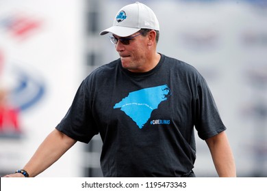 September 30, 2018 - Concord, North Carolina, USA: NFL Carolina Panthers Head Coach, Ron Rivera, Gets Introduced At The Bank Of America ROVAL 400 At Charlotte Motor Speedway