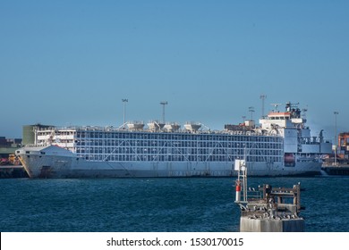 September 30 2019, Fremantle, Western Australia - Gulf Livestock 1 Sunk 3 Sept 2020 In Typhoon Maysak - A Live Animal Export Ship / Cattle Transport.