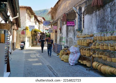 September 30, 2022- Antakya, Turkey.  View Of A Street In Old Town. People Walking On The Street.