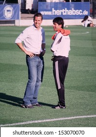 SEPTEMBER 5, 2004 - BERLIN: Oliver Bierhoff And Joachim Loew At A Training Session Of The German National Soccer Team In Berlin.