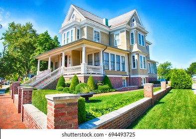 September 6, 2014: Cape May, New Jersey, An Historic Home In Cape May, New Jersey's Historic Town Center.