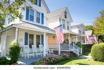 September 6, 2014: Cape May, New Jersey, An Historic Home In Cape May, New Jersey's Historic Town Center.