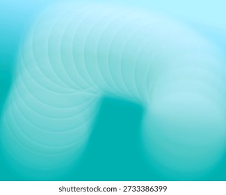 A sequence of translucent cyan circles forms a tunnel on a teal gradient.