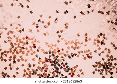 Sequins and glitters on a white background