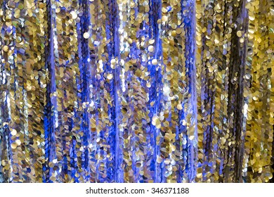 Sequins Make Up A Nice Material For A Photobooth Backdrop At A Wedding Reception In Oregon.