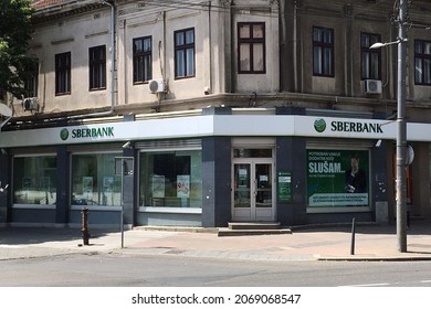 Serbia, Belgrad - August 1, 2021: Sberbank branch in Belgrad will be sold to AIK Banka