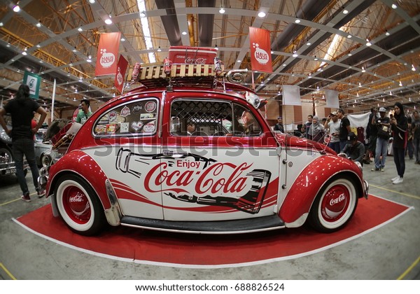 SERDANG, SELANGOR, MALAYSIA - JULY 29, 2017:\
Coca-Cola Custom Car. Art of Speed in Malaysia. The biggest\
automotive event include motorcycle and cars.\
