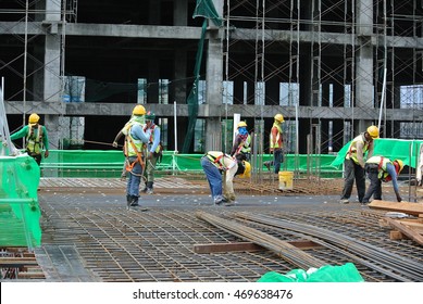 Construction Worker Painting Primer Paint On Stock Photo (Edit Now ...