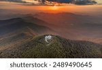 Serene Aerial View of the Lush Green Appalachian Forest near Brasstown Bald, Georgia