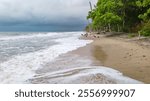 Serene Beachfront in Palomino, La Guajira, Colombia Surrounded by Lush Greenery