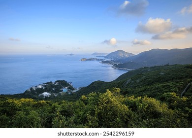 Serene Coastal Landscape with Distant Islands at Sunset - Powered by Shutterstock