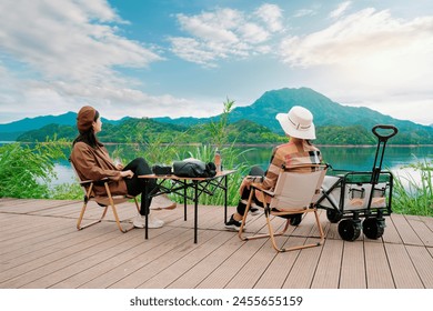 Serene Lakeside Retreat for Two: Embracing Nature's Beauty - Powered by Shutterstock