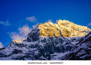 Serene Landscape of snow capped Pir Panjal mountains range during sunset twilight near Rohtang Pass enroute to Manali from Kaza town in Lahaul and Spiti district of Himachal Pradesh, India.  - Shutterstock ID 1666205827