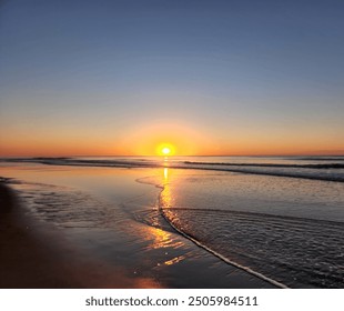 Serene Morning Ocean Sunrise Soothing Waves - Powered by Shutterstock