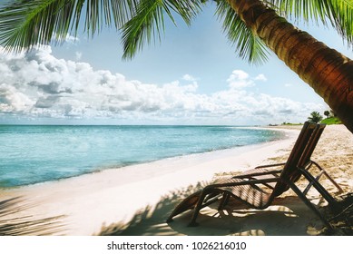 Serenity Tropical Beach Instagram Filter Applied Stock Photo 1026216010 ...