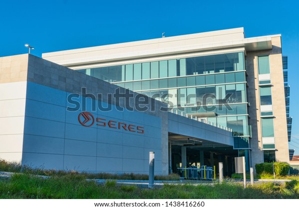 Seres headquarters in Silicon Valley. Seres is a\
global transportation technology company developing and\
manufacturing intelligent electric vehicles - Sunnyvale,\
California, USA - June 29,\
2019