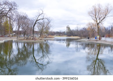 Sereve scene in Winnipeg park - Shutterstock ID 399156016