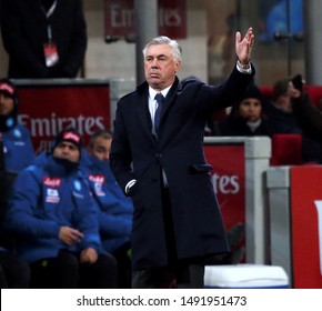 Serie A - Milan V Napoli -
Milan, Italy San Siro Stadium - 26/01/2019 -
Carlo Ancelotti Gestures