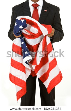 Similar – African boy with American flag