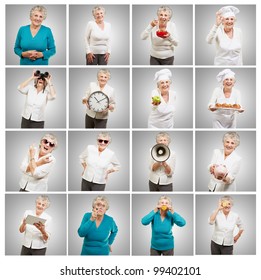 Series Of Attractive Senior Adult Woman