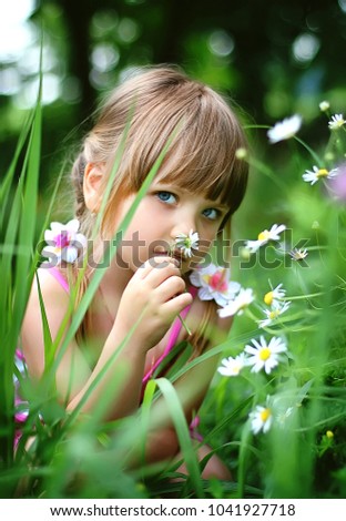 Similar – flower girl Gänseblümchen