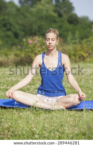 series of yoga poses in nature