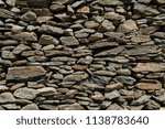 Serifos island, Cyclades islands,Greece,08/21/2007: wall of stones
