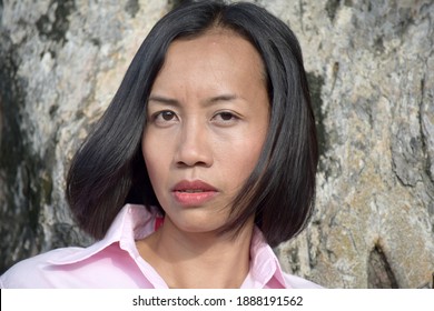 A Serious Asian Female Woman - Shutterstock ID 1888191562