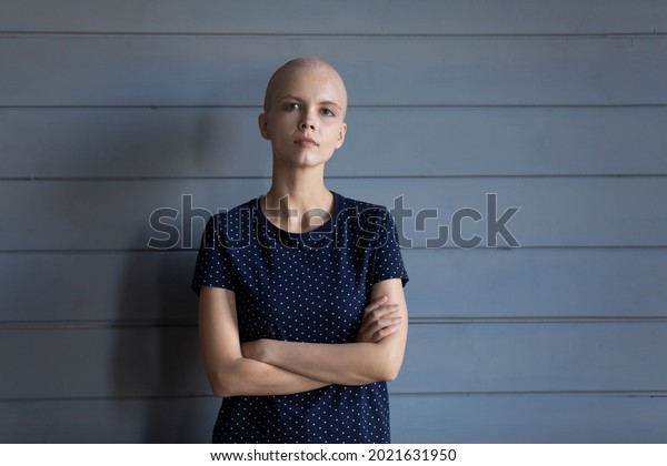 Serious Confident Cancer Survivor Head Shot Stock Photo 2021631950 ...