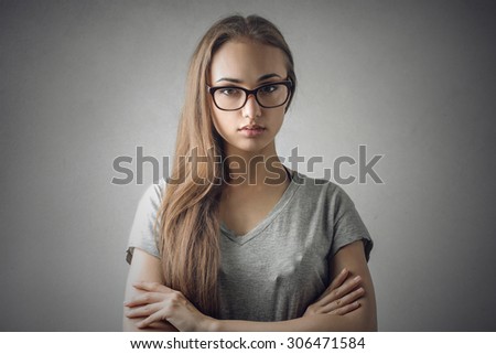 Serious girl's portrait