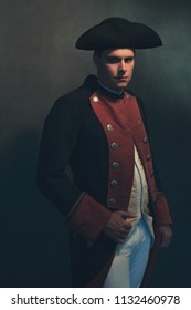 Serious Historical Regency Man In Hat And Jacket.