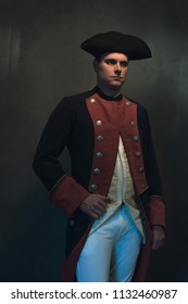 Serious Historical Regency Man In Hat And Jacket.