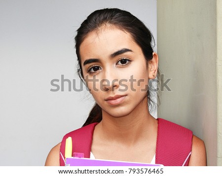 Serious Latina Female Student