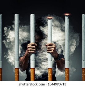A serious man caught in The Cigarette jail.