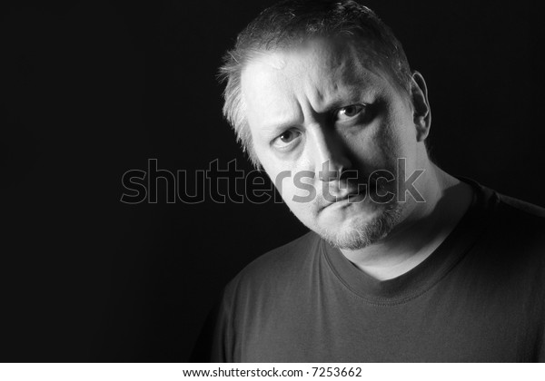 Serious Man Looking Camera Over Dark Stock Photo 7253662 | Shutterstock