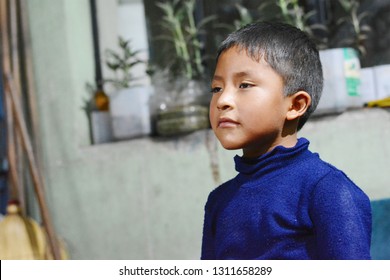 Serious Native American Kid Inside.