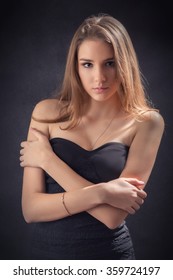 Serious Woman Portrait Naked Shoulders Stock Photo Shutterstock