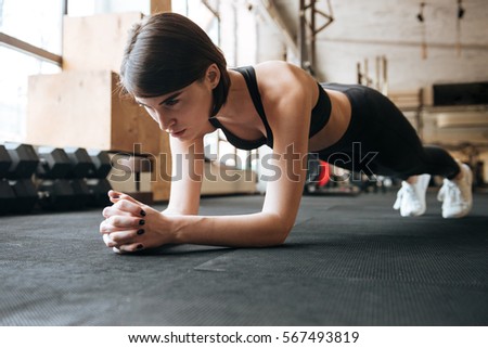 Image, Stock Photo Sportswoman posing with crossed arms