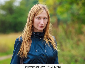 Serious Young Woman Outdoor Looking Camera Stock Photo 215842213 ...