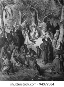 Sermon On The Mount. 1) Le Sainte Bible: Traduction Nouvelle Selon La Vulgate Par Mm. J.-J. Bourasse Et P. Janvier. Tours: Alfred Mame Et Fils. 2) 1866 3) France 4) Gustave Doré