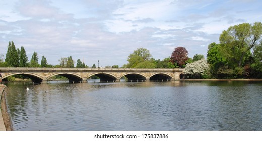 Serpentine Lake River In Hyde Park, London, UK