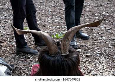 goat horn helmet