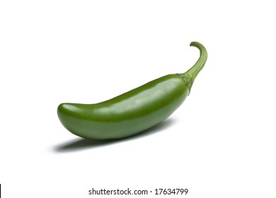 Serrano Pepper On White Background