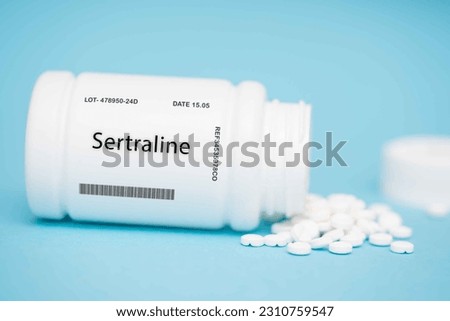 Sertraline Selective serotonin reuptake inhibitor (SSRI) Depression Anxiety SSRI Antidepressant Tablet Stock photo © 