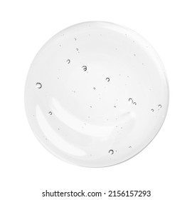 Serum gel toner drop. Clear skincare liquid texture. Cosmetic product swatch isolated on white background - Shutterstock ID 2156157293